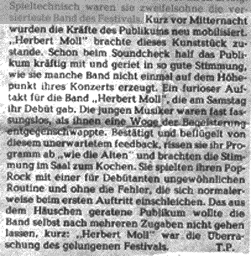 HERBERT moll Zeitungsartikel